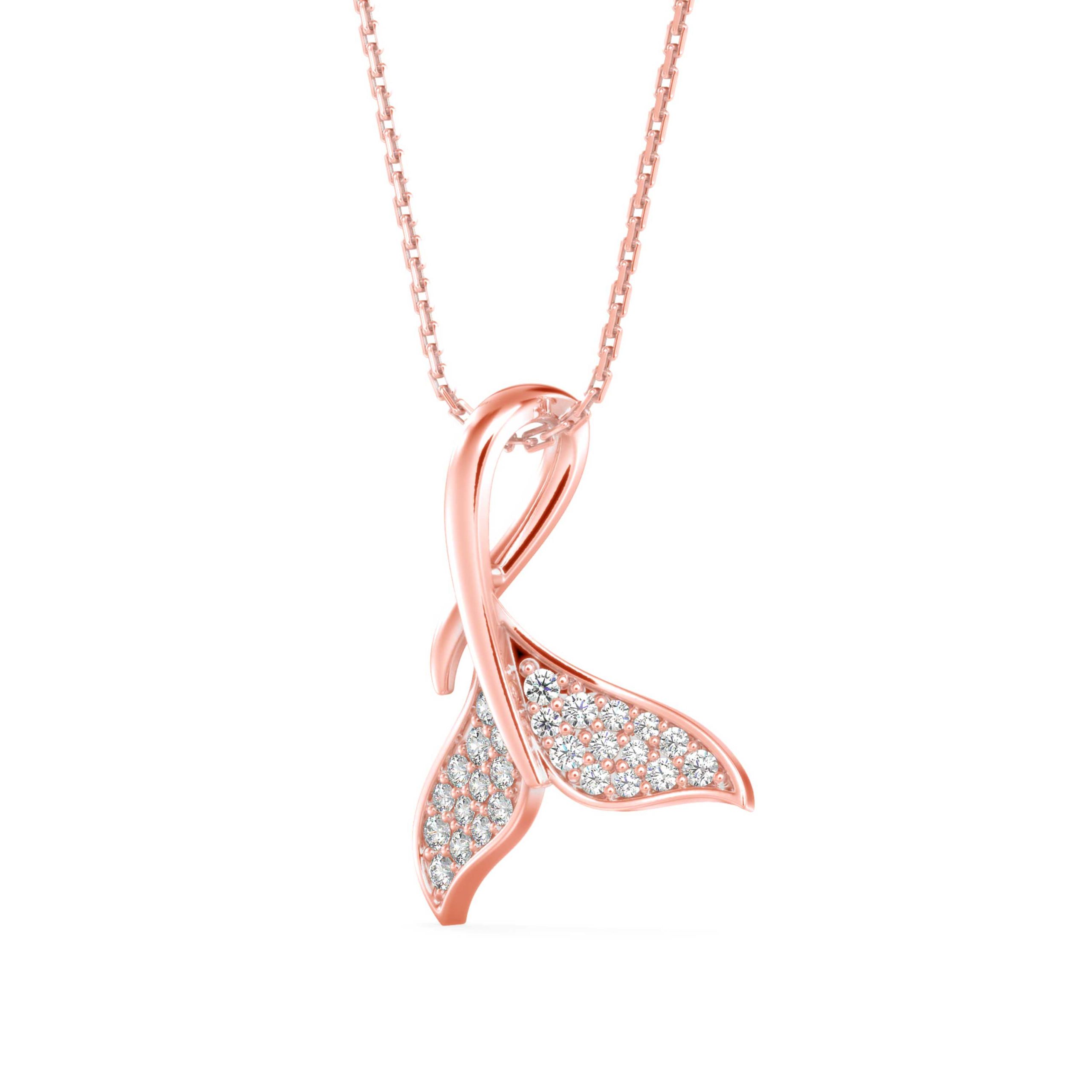 Diamond Leaf Pendant Necklace (DOC - P 1276) - Image 8