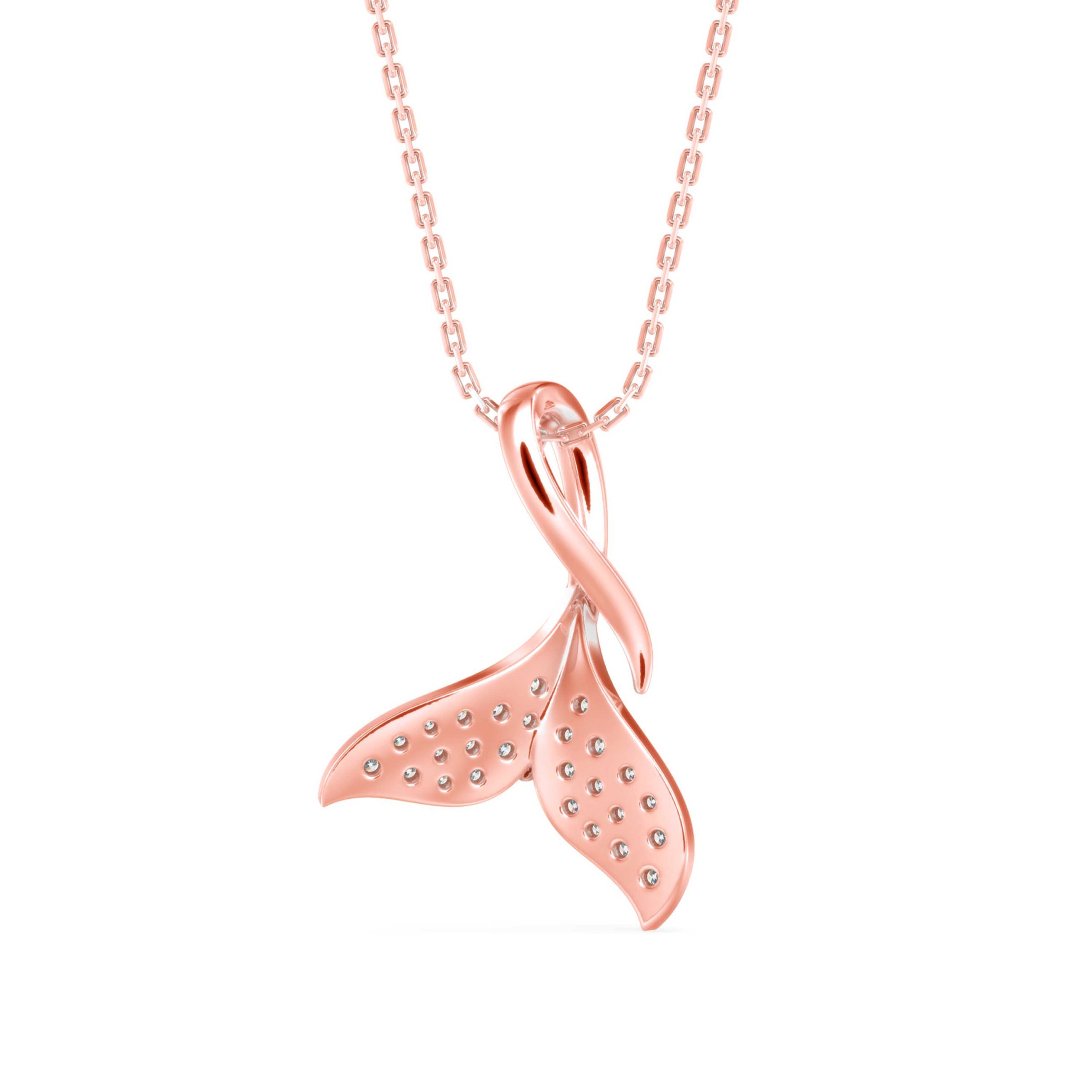 Diamond Leaf Pendant Necklace (DOC - P 1276) - Image 10