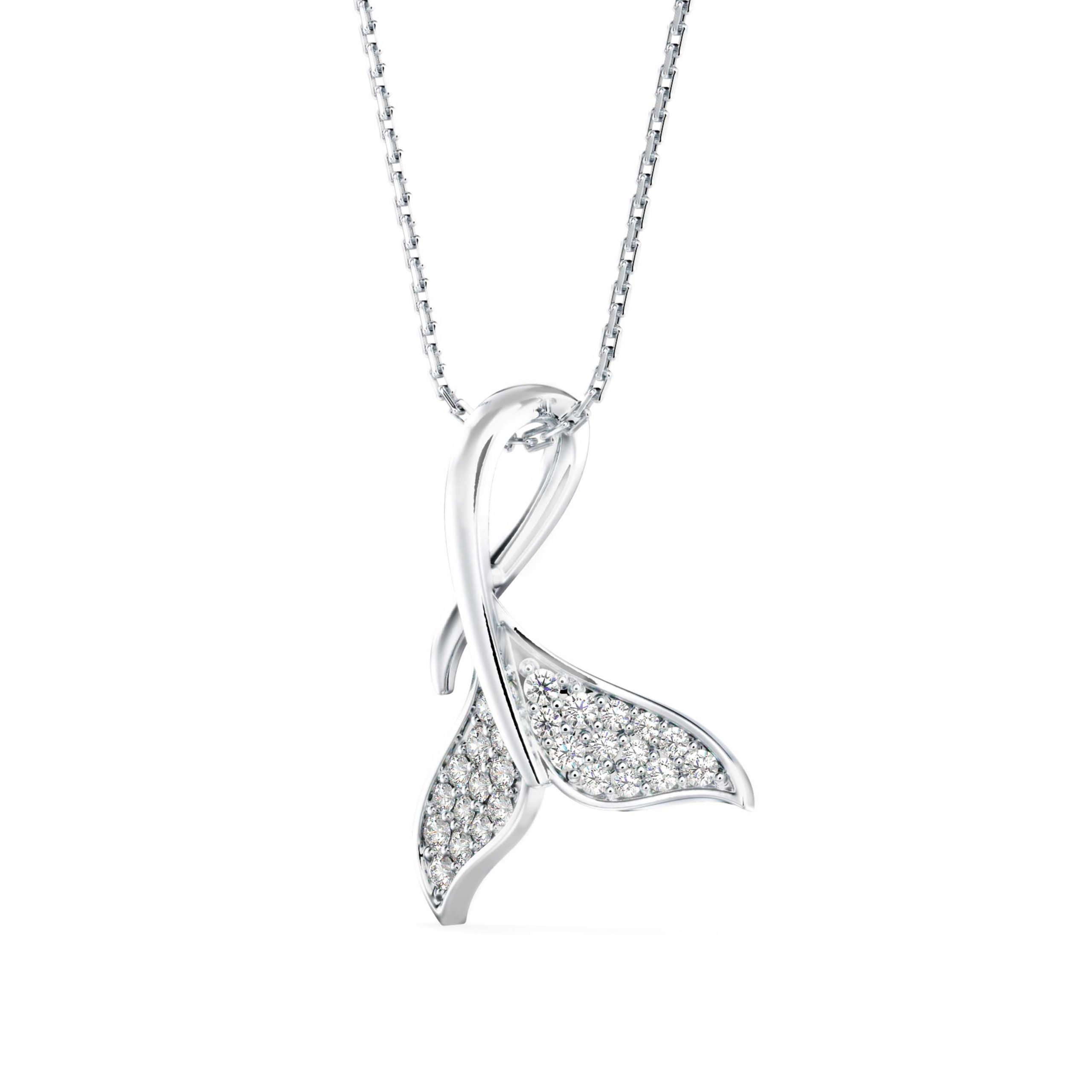 Diamond Leaf Pendant Necklace (DOC - P 1276) - Image 11