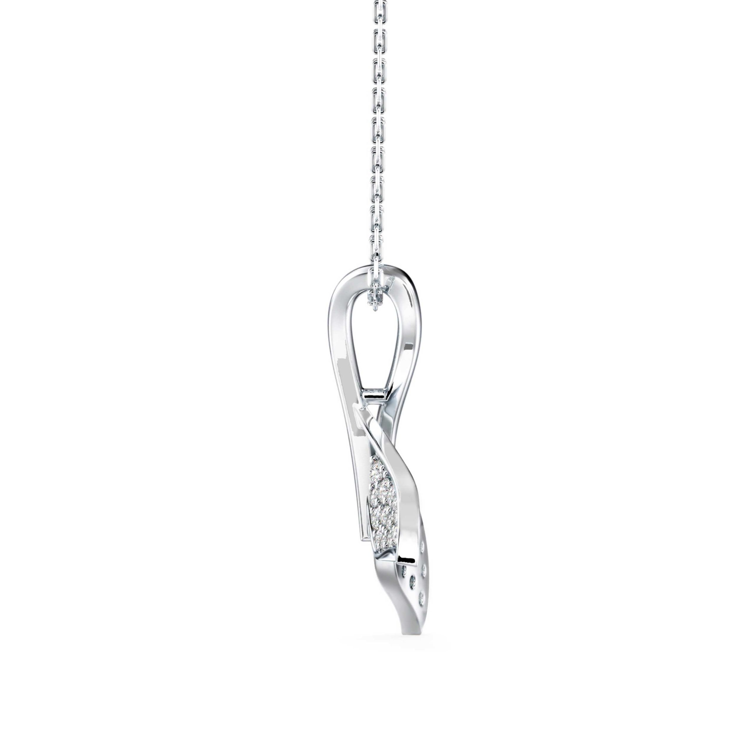 Diamond Leaf Pendant Necklace (DOC - P 1276) - Image 12