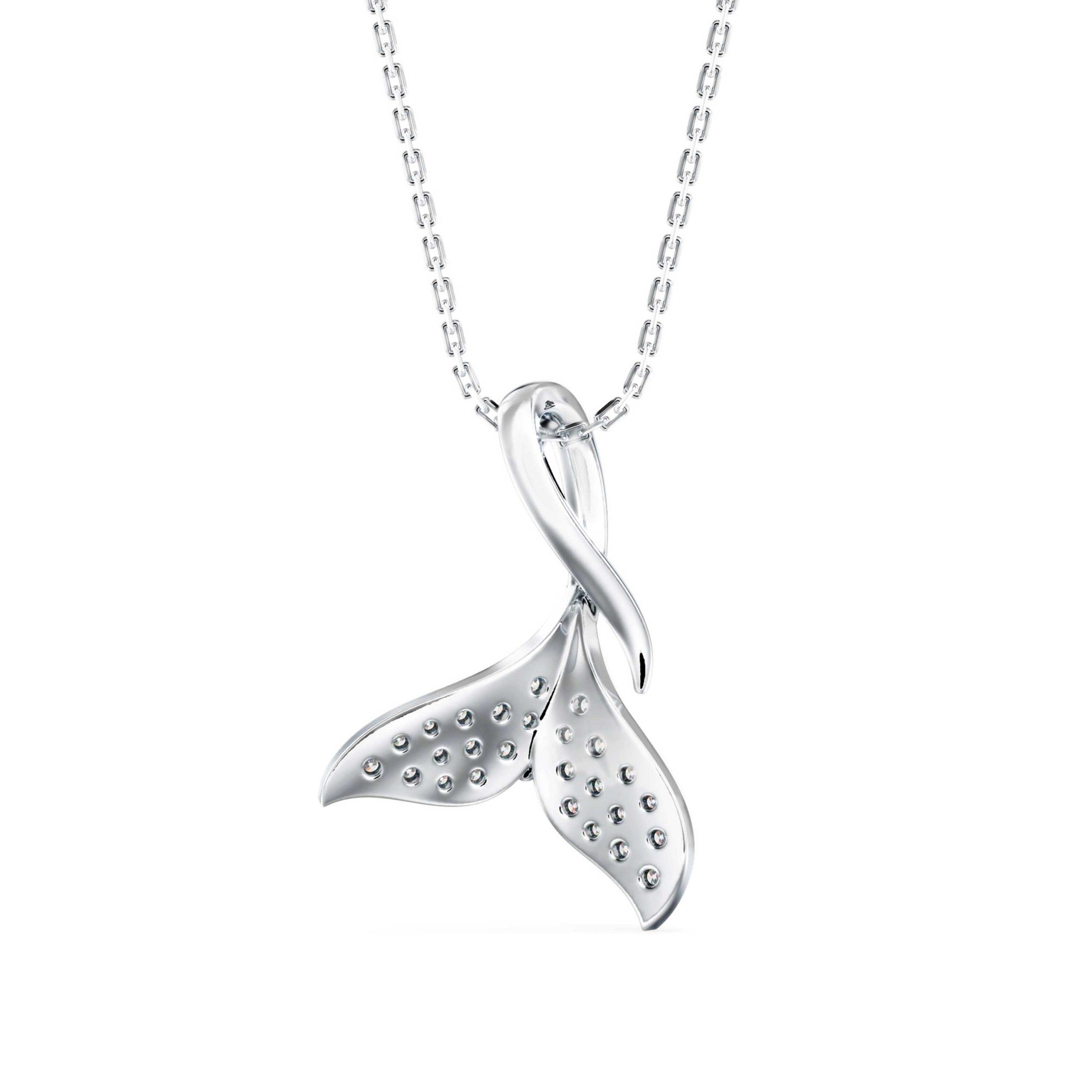 Diamond Leaf Pendant Necklace (DOC - P 1276) - Image 13
