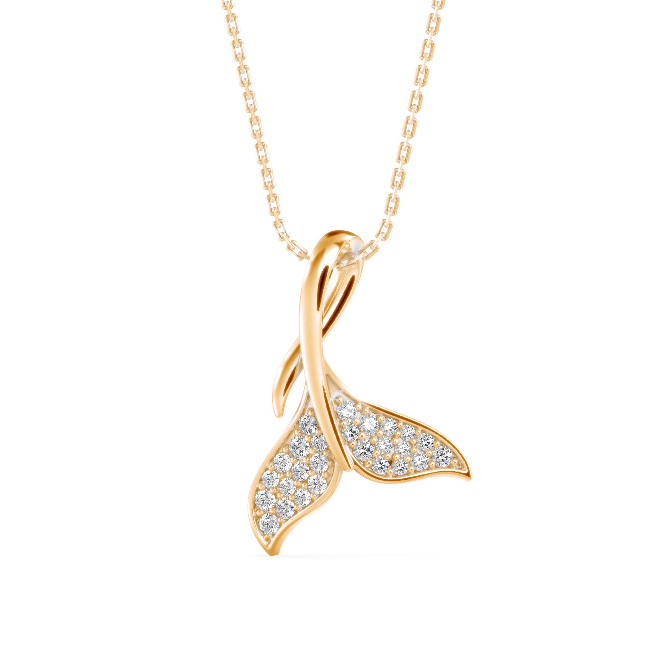 Diamond Leaf Pendant Necklace (DOC - P 1276) - Image 14