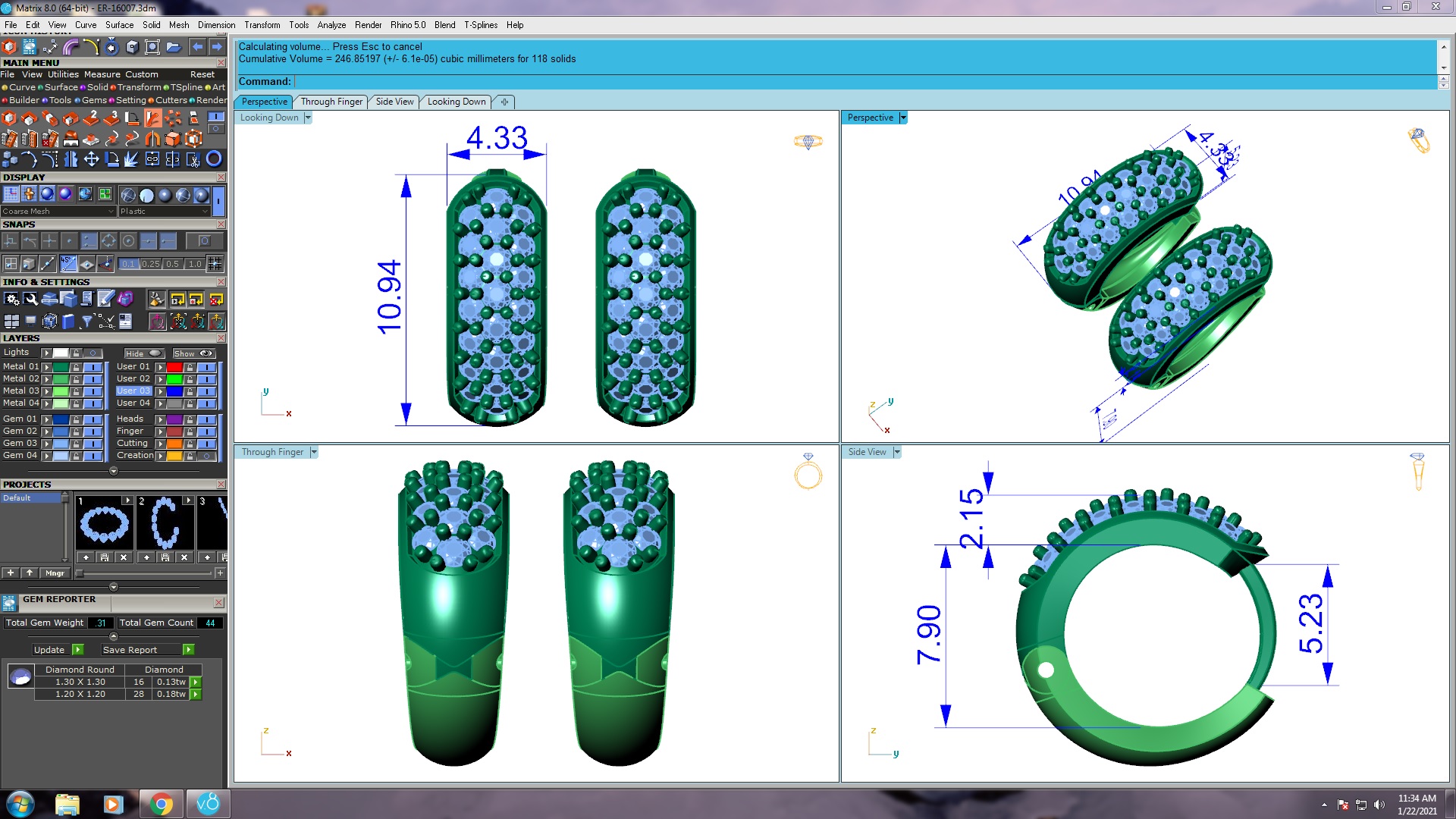 Diamond Earrings (Design Code 17007) - Image 14