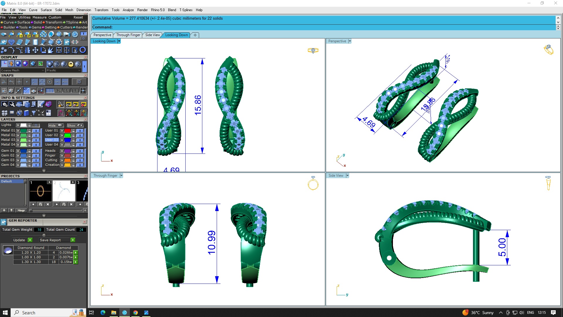 Diamond Earrings (Design Code 17072) - Image 14