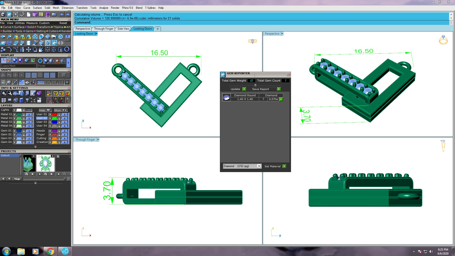 Diamond Pendant Necklace (DOC - P 1204) - Image 13