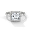 Princess Cut Halo Solitaire Ring (2.00 CT) – RC-0825-048
