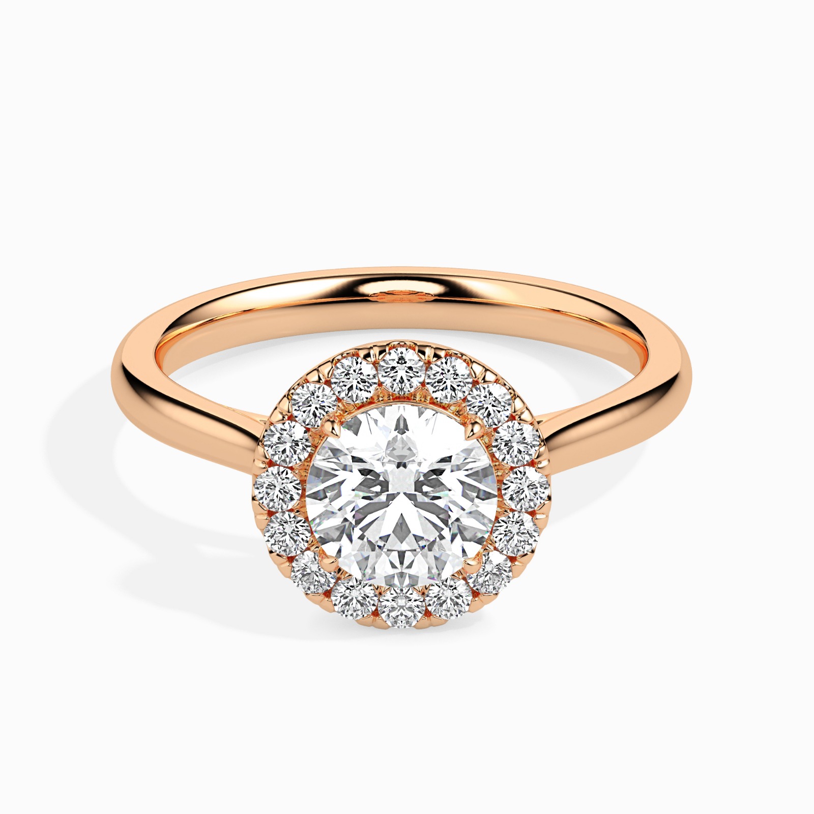 Round Cut Diamond Halo Ring - Image 4