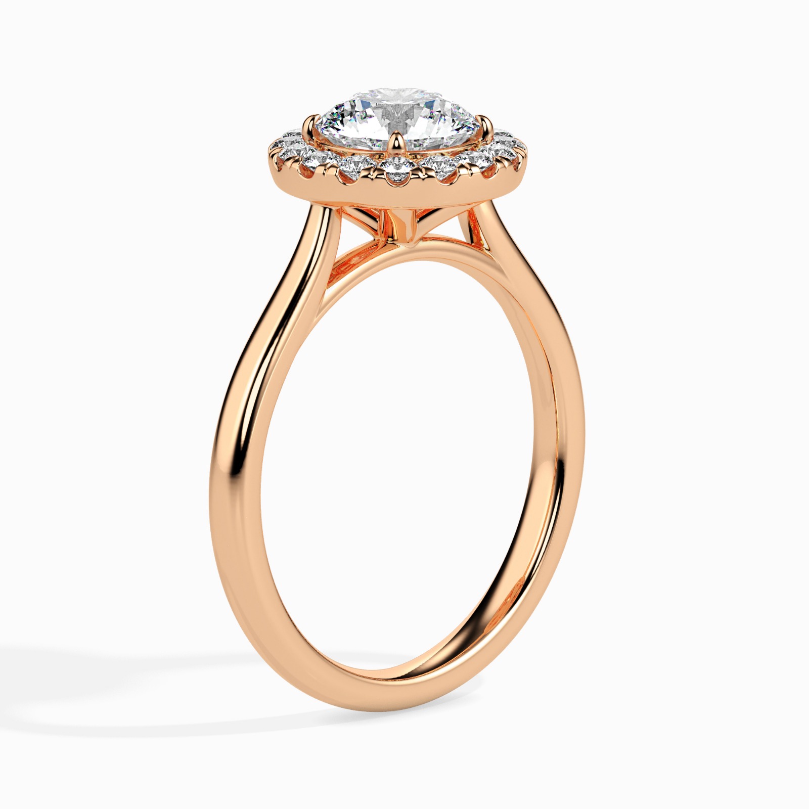 Round Cut Diamond Halo Ring - Image 3